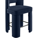  Color_Navy -- Zuno Navy Velvet Upholstered Counter Stool IMAGE 6