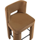  Color_Saddle -- Zuno Saddle Velvet Upholstered Counter Stool IMAGE 7