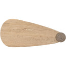  Meridian Taverna Natural Travertine Top And Oak Wood Base Coffee Table IMAGE 5