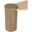  Meridian Taverna Natural Travertine Top And Oak Wood Base Coffee Table IMAGE 8