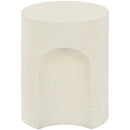  Meridian Olira Cream Concrete And Fiberglass Indoor / Outdoor End Table IMAGE 4
