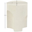  Meridian Olira Cream Concrete And Fiberglass Indoor / Outdoor End Table IMAGE 9