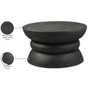 Meridian Collins Black Aluminum Coffee Table IMAGE 6