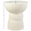 Meridian Collins Cream Aluminum End Table IMAGE 5