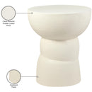  Meridian Collins Cream Aluminum End Table IMAGE 6