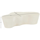  Meridian Monza Cream Concrete And Fiberglass Indoor / Outdoor Coffee Table IMAGE 8