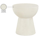  Meridian Avaya Cream Concrete And Fiberglass Indoor / Outdoor End Table IMAGE 6