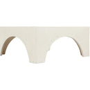  Meridian Renza Cream Concrete And Fiberglass Indoor / Outdoor Coffee Table IMAGE 3
