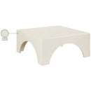  Meridian Renza Cream Concrete And Fiberglass Indoor / Outdoor Coffee Table IMAGE 8