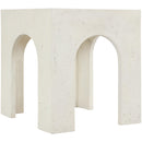  Meridian Renza Cream Concrete And Fiberglass Indoor / Outdoor End Table IMAGE 3
