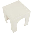  Meridian Renza Cream Concrete And Fiberglass Indoor / Outdoor End Table IMAGE 5