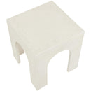  Meridian Renza Cream Concrete And Fiberglass Indoor / Outdoor End Table IMAGE 5