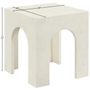  Meridian Renza Cream Concrete And Fiberglass Indoor / Outdoor End Table IMAGE 7