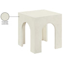  Meridian Renza Cream Concrete And Fiberglass Indoor / Outdoor End Table IMAGE 8