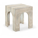  Meridian Renza Natural Concrete And Fiberglass Indoor / Outdoor End Table IMAGE 1