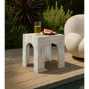  Meridian Renza Natural Concrete And Fiberglass Indoor / Outdoor End Table IMAGE 2