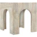  Meridian Renza Natural Concrete And Fiberglass Indoor / Outdoor End Table IMAGE 3