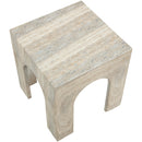  Meridian Renza Natural Concrete And Fiberglass Indoor / Outdoor End Table IMAGE 5
