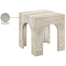  Meridian Renza Natural Concrete And Fiberglass Indoor / Outdoor End Table IMAGE 8
