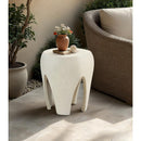  Meridian Moxie Cream Concrete And Fiberglass Indoor / Outdoor End Table IMAGE 2