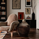  Meridian Capsule Brown Aluminum End Table IMAGE 2