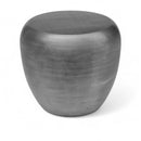  Meridian Capsule Silver Aluminum End Table IMAGE 1