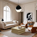 Meridian Roland Beige Iron Coffee Table IMAGE 2