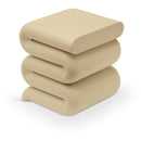  Meridian Roland Beige Iron End Table IMAGE 1