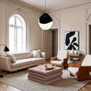  Meridian Roland Pink Iron Coffee Table IMAGE 2