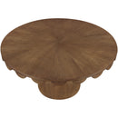  Color_Brown -- Meridian Round Dahlia Dining Table with Pedestal Base IMAGE 3