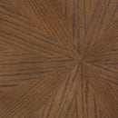  Color_Brown -- Meridian Round Dahlia Dining Table with Pedestal Base IMAGE 4