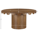  Color_Brown -- Meridian Round Dahlia Dining Table with Pedestal Base IMAGE 6