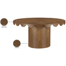  Color_Brown -- Meridian Round Dahlia Dining Table with Pedestal Base IMAGE 7