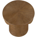  Meridian Dahlia Brown Oak Veneer End Table IMAGE 3