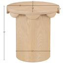  Meridian Dahlia Natural Oak Veneer End Table IMAGE 6