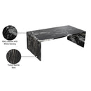  Meridian Pienza Black Marble Coffee Table IMAGE 8