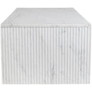  Meridian Pienza White Marble Coffee Table IMAGE 3