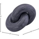 Color_Black -- Knot Black Marble Decorative Knot IMAGE 5