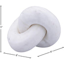 Color_White -- Knot White Marble Decorative Knot IMAGE 5