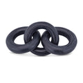  Color_Black -- Rings Black Marble Decorative Chain Links IMAGE 1