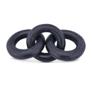  Color_Black -- Rings Black Marble Decorative Chain Links IMAGE 1