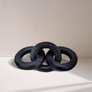  Color_Black -- Rings Black Marble Decorative Chain Links IMAGE 2