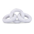  Color_White -- Rings White Marble Decorative Chain Links IMAGE 1