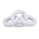  Color_White -- Rings White Marble Decorative Chain Links IMAGE 1