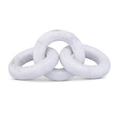  Meridian Rings White Marble Decorative Chain Links IMAGE 1