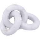  Color_White -- Rings White Marble Decorative Chain Links IMAGE 3