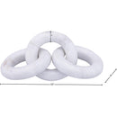  Color_White -- Rings White Marble Decorative Chain Links IMAGE 5