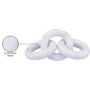  Meridian Rings White Marble Decorative Chain Links IMAGE 6