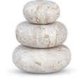  Color_Beige -- Meridian Pumpkin Marble 3 pc Decorative Object IMAGE 1