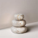  Color_Beige -- Meridian Pumpkin Marble 3 pc Decorative Object IMAGE 2